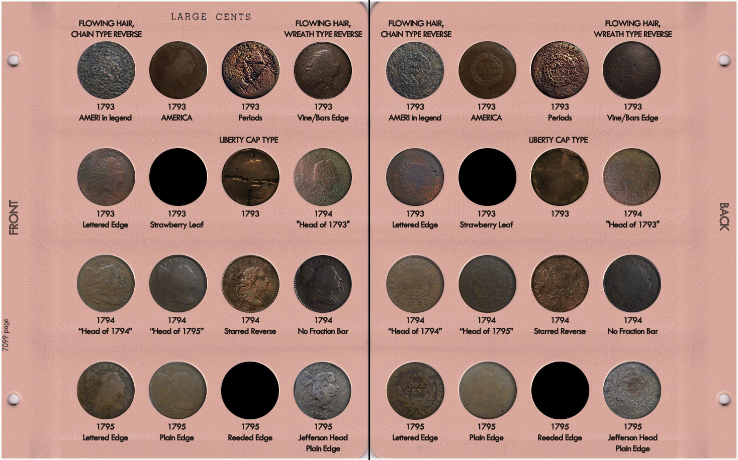 Large Cents Page 01: 1793-1795