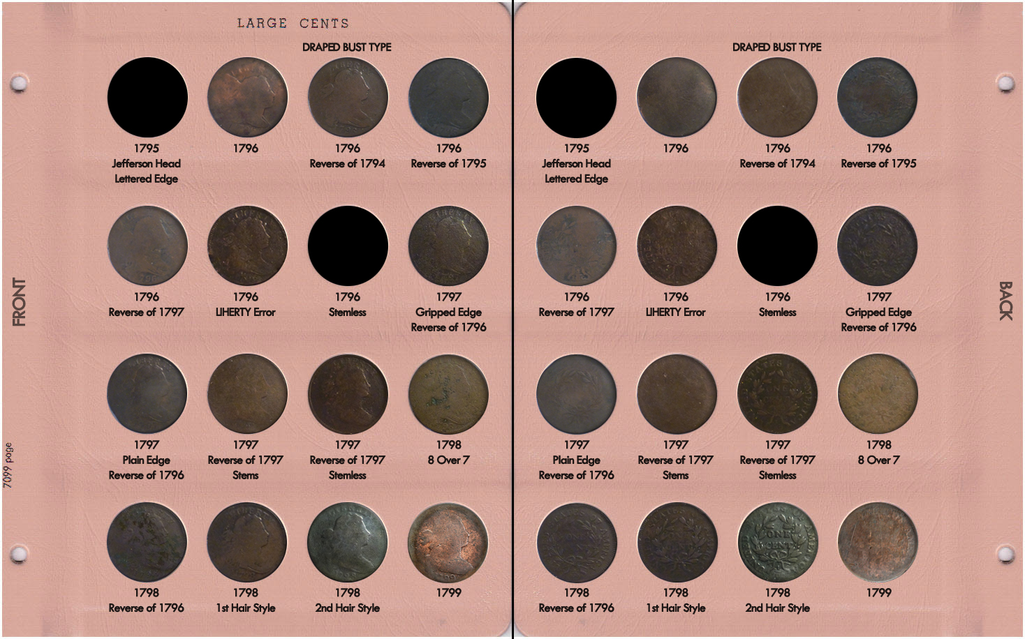 Large Cents Page 02: 1795-1799