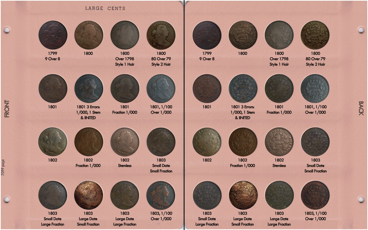Large Cents Page 03: 1799-1803
