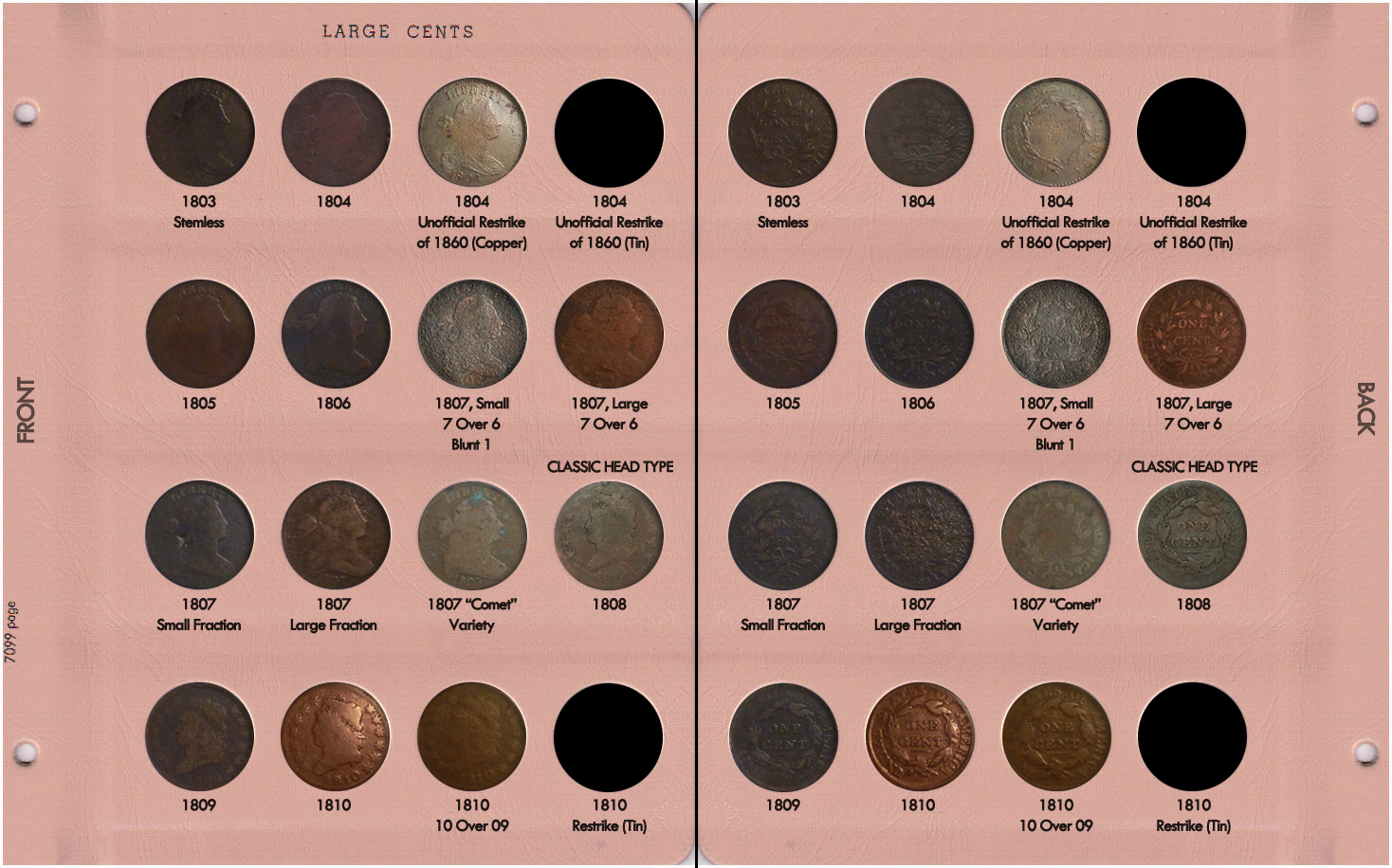 Large Cents Page 04: 1803-1810