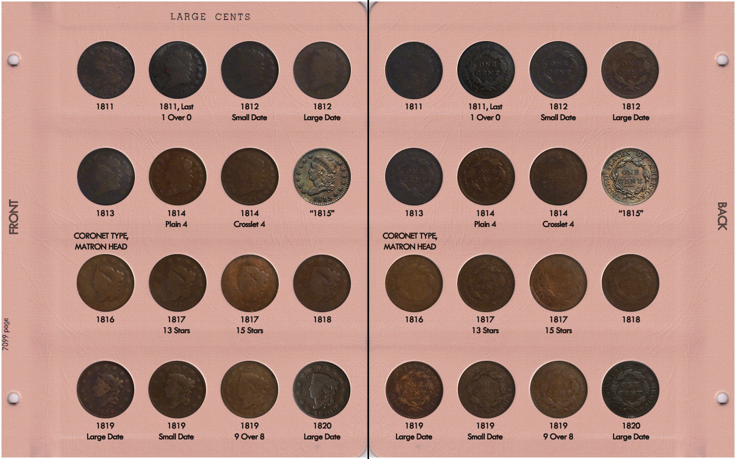 Large Cents Page 05: 1811-1820