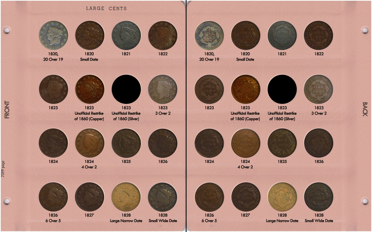 Large Cents Page 06: 1820-1828