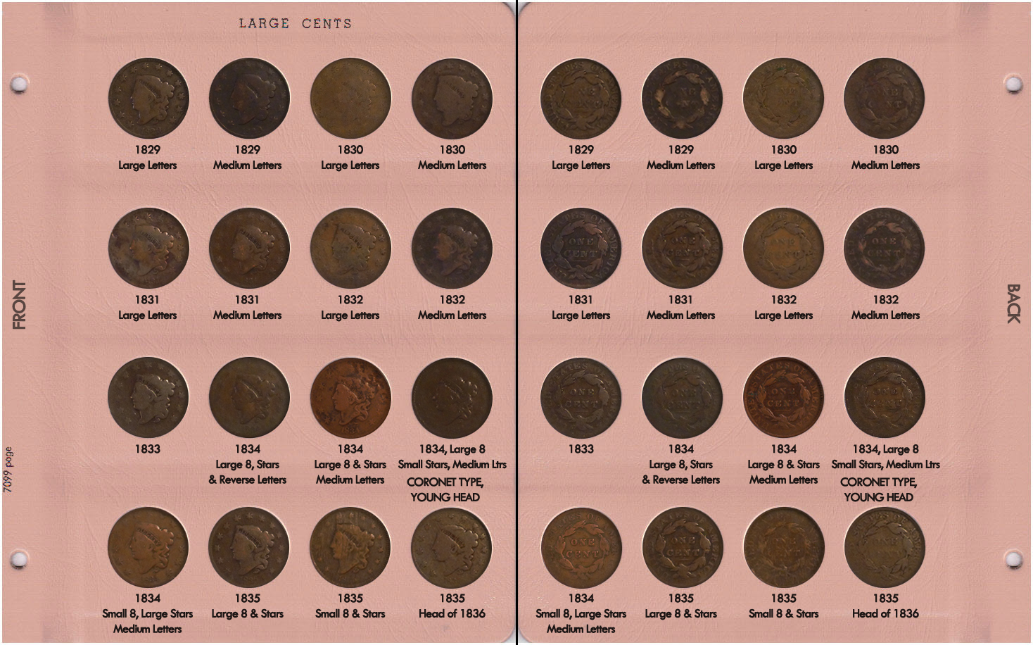 Large Cents Page 07: 1829-1835