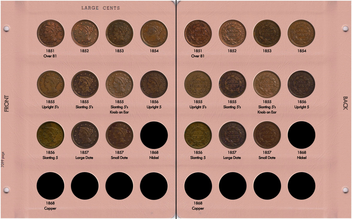 Large Cents Page 10: 1851-1868